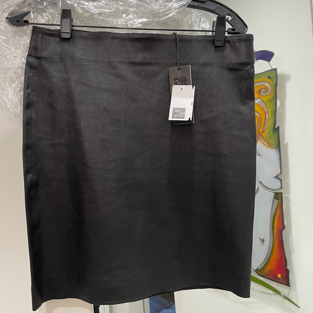 Black Sprwmn leather skirt